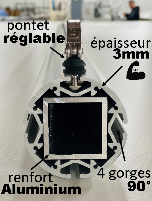 description d'un poteai pour voile d'ombrage